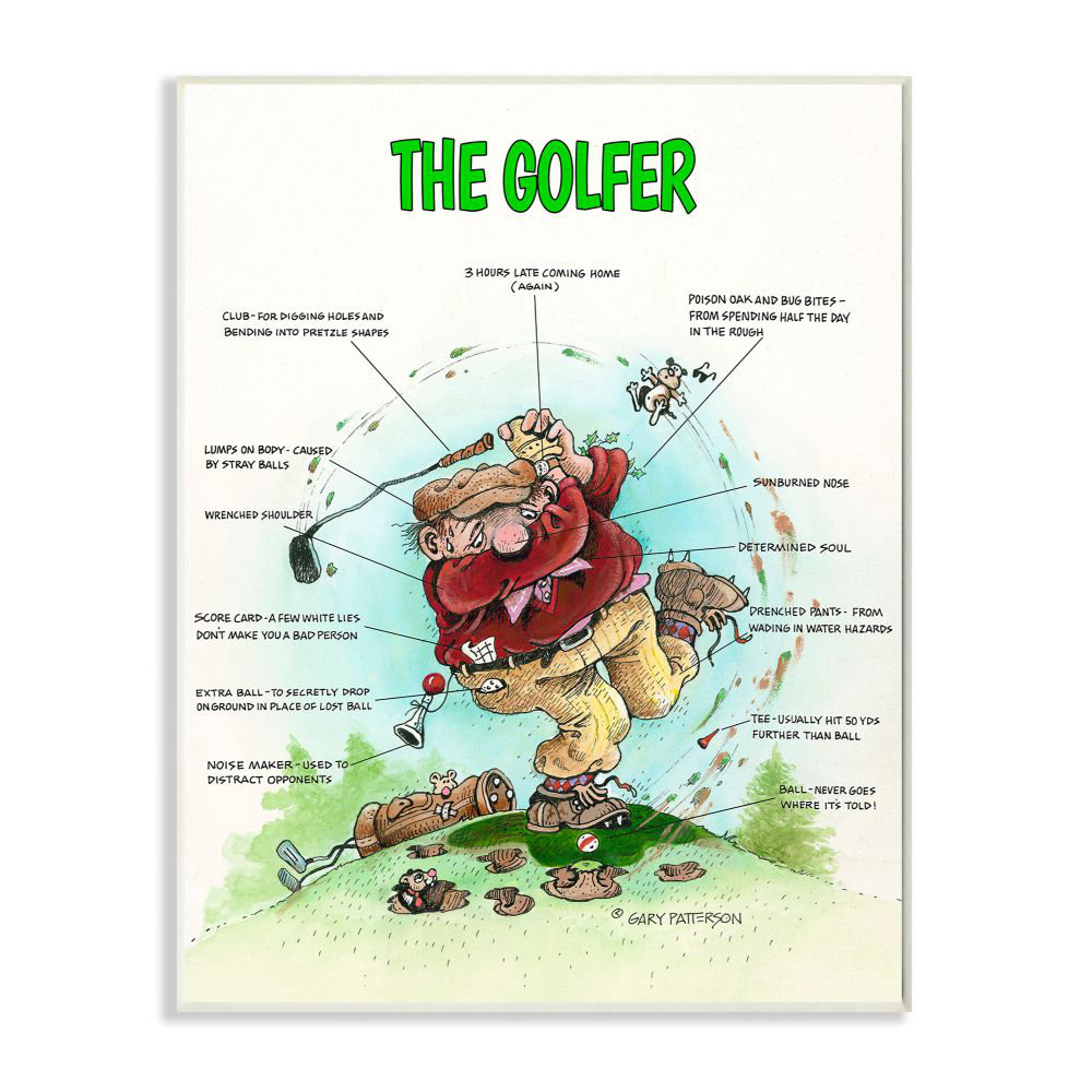 Red Barrel Studio® 'The Golfer Funny Golf Cartoon Sports Design' by
